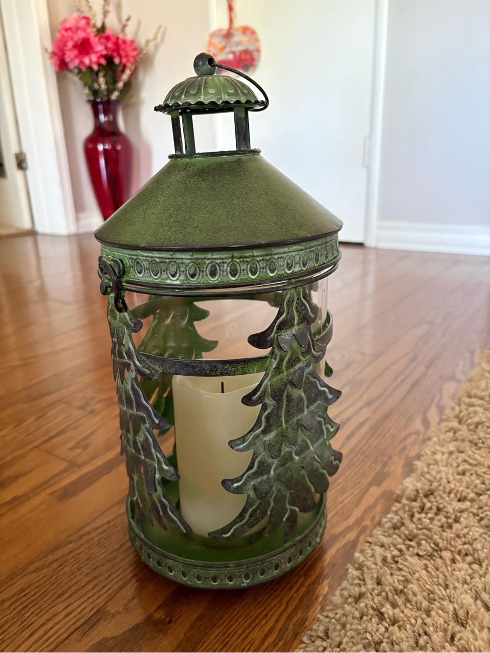 Christmas lantern with battery candle